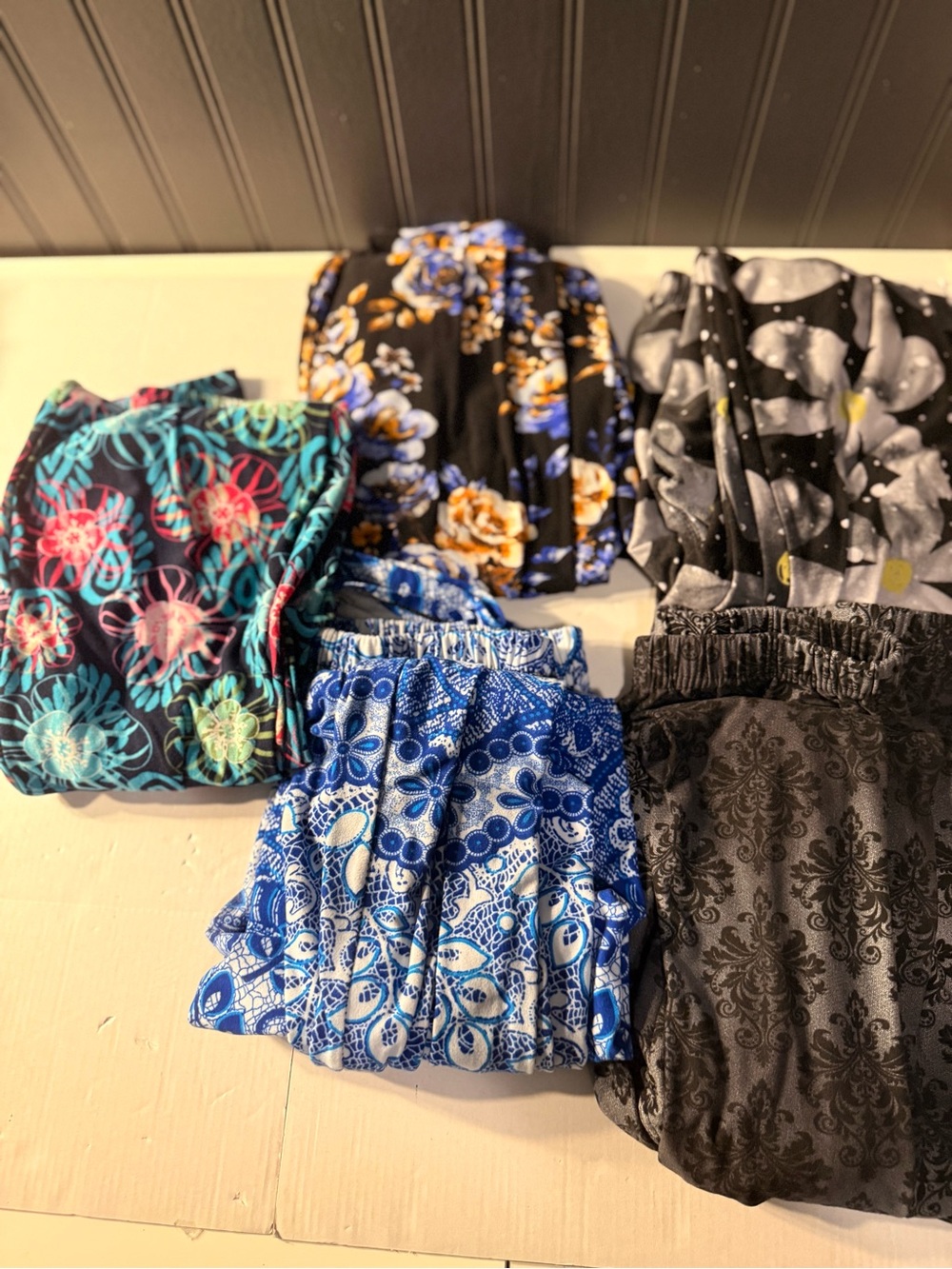 Women's Printed Brushed Buttery Soft Leggings / Plus Size Colorful Pants Lot‎ 5